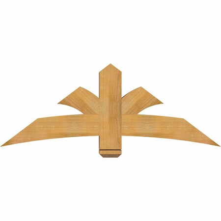 Ekena Millwork Davenport Rough Sawn Timber Gable Bracket, Western Red Cedar, 60"W x 22"H x 6"D x 6"F, 9/12 Pitch GBW060X22X0606DAV00RWR